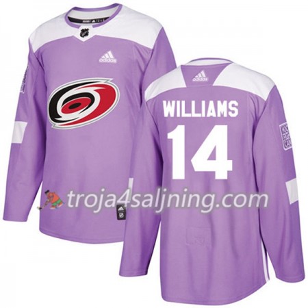 Carolina Hurricanes tröja Justin Williams 14 Adidas 2017-2018 Lila Fights Cancer Practice Authentic - NHL Tröjor Herr Carolina Hurricanes tröja Justin Williams 14 Adidas 2017-2018 Lila Fights Cancer Practice Authentic - NHL Tröjor Herr